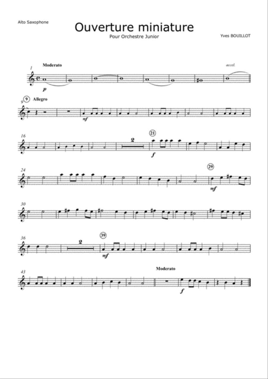 Ouverture Miniature Concert Band scores gallery preview page 1