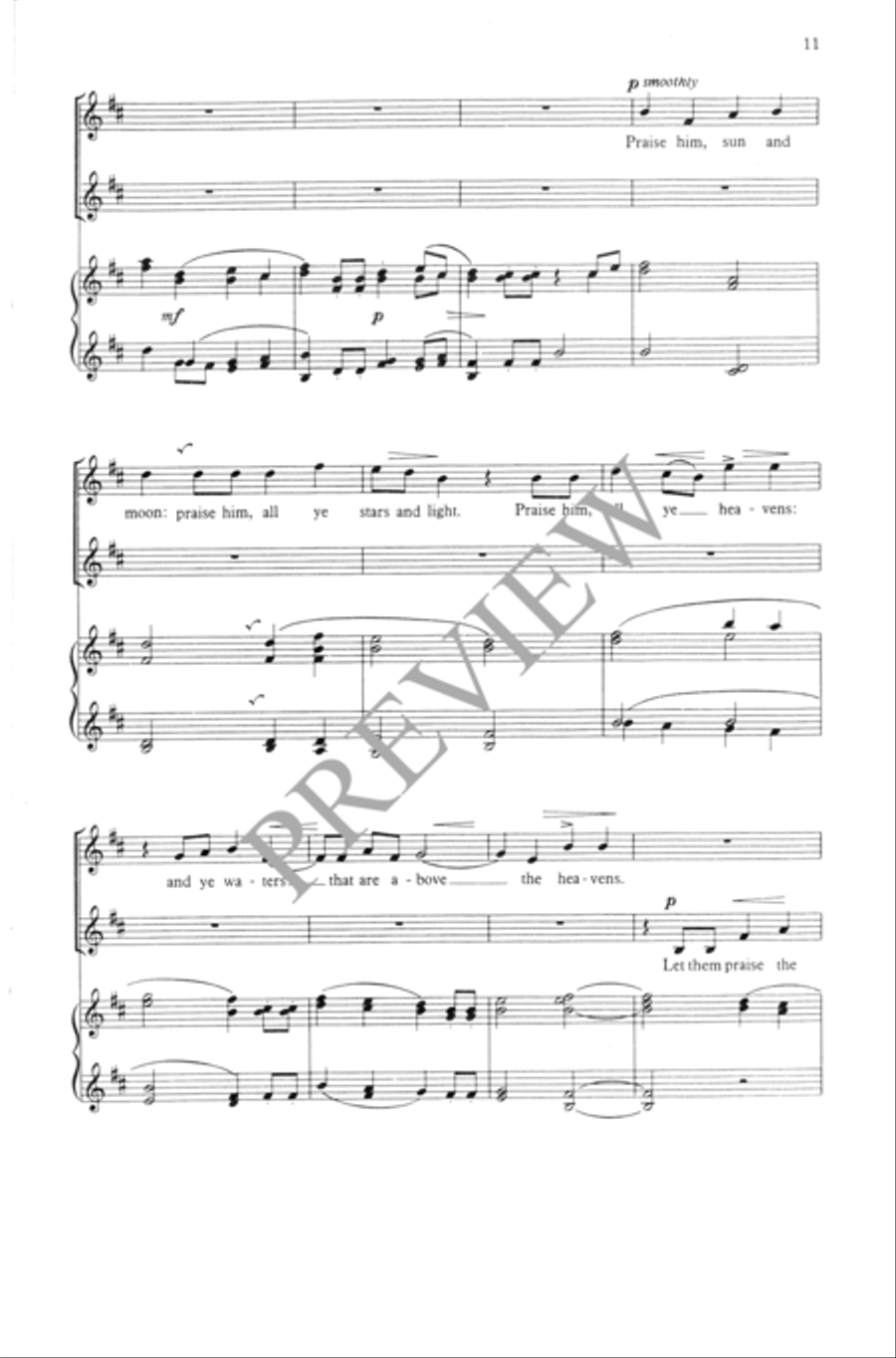 Four Psalm Settings SA scores gallery preview page 12