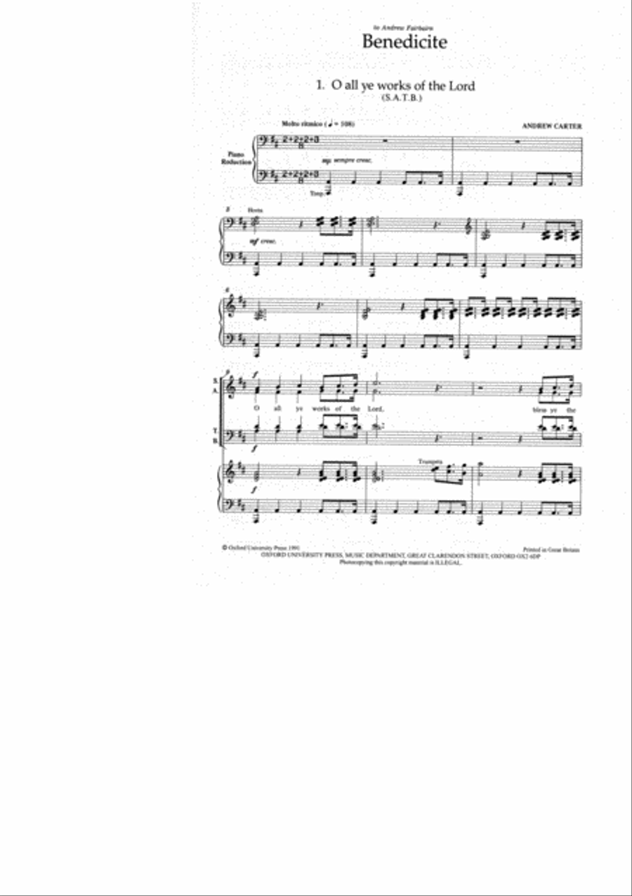 Benedicite Benedicite 4-Part scores gallery preview page 2
