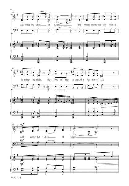 Welcome the Child of Light by Mark Hayes 3-Part - Sheet Music
