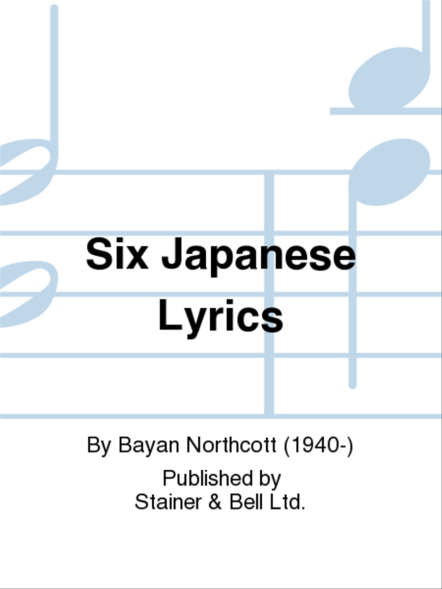 Six Japanese Lyrics Six Japanese Lyrics Soprano Voice scores gallery preview page 1
