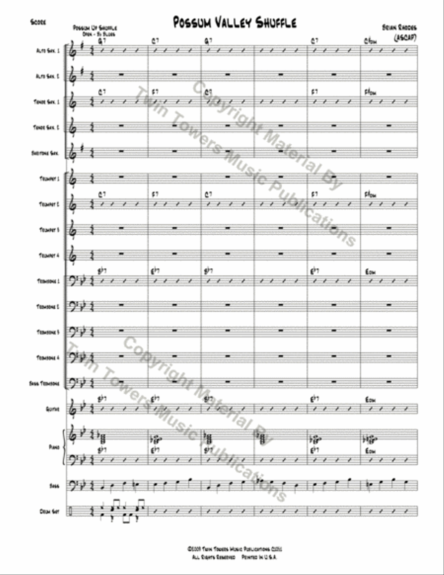 Possum Valley Shuffle Jazz Ensemble scores gallery preview page 3