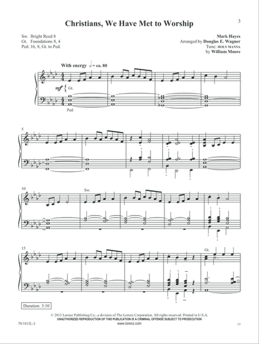 Mark Hayes: Hymns for Organ (Digital Delivery) Organ scores gallery preview page 3