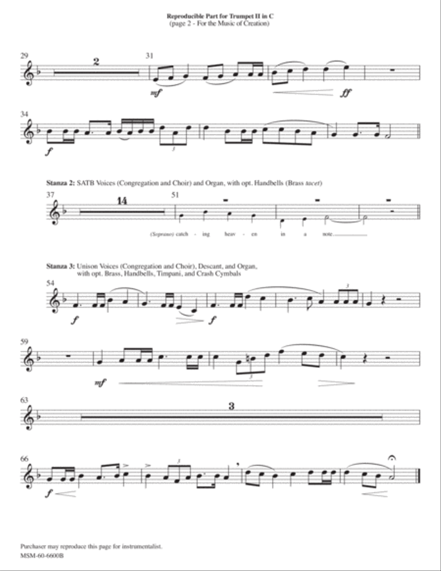 For the Music of Creation Choir scores gallery preview page 6
