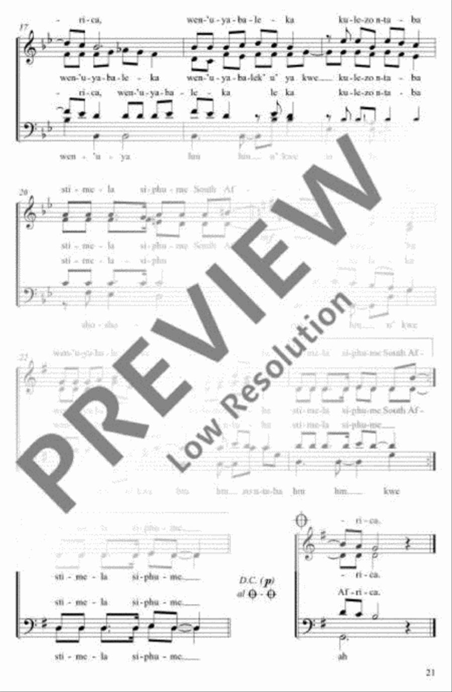 Shosholoza 4-Part scores gallery preview page 4