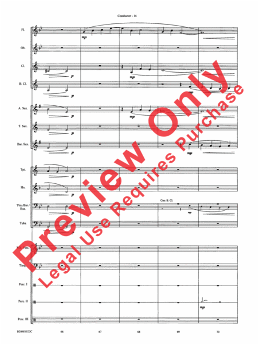 Dark Adventure Concert Band scores gallery preview page 16