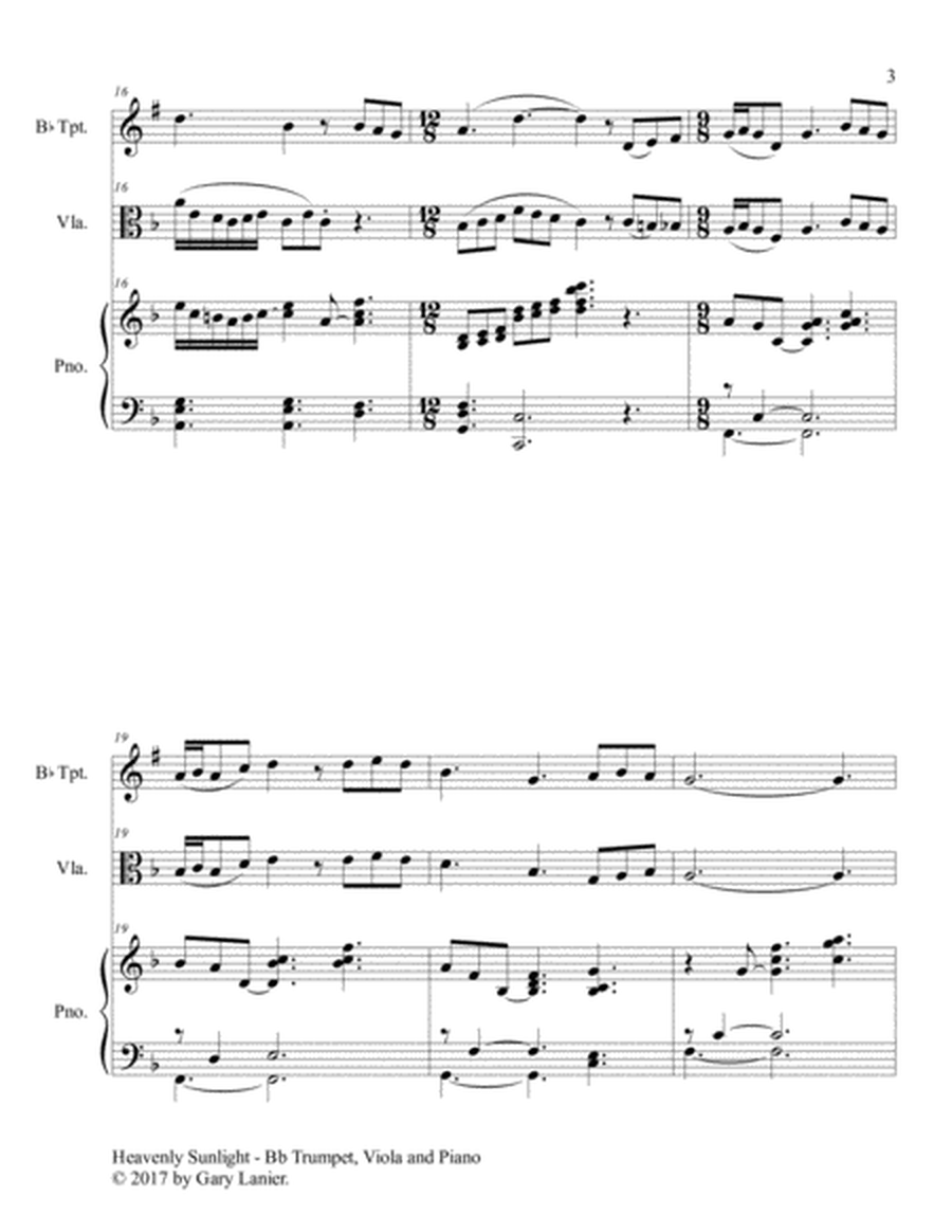 HEAVENLY SUNLIGHT (Trio - Bb Trumpet, Viola & Piano with Score/Parts) image number null
