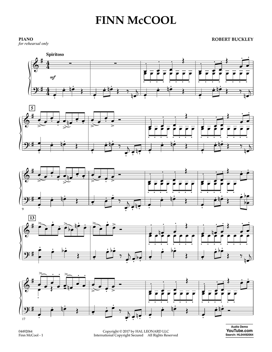Finn McCool - Piano Orchestra scores gallery preview page 1