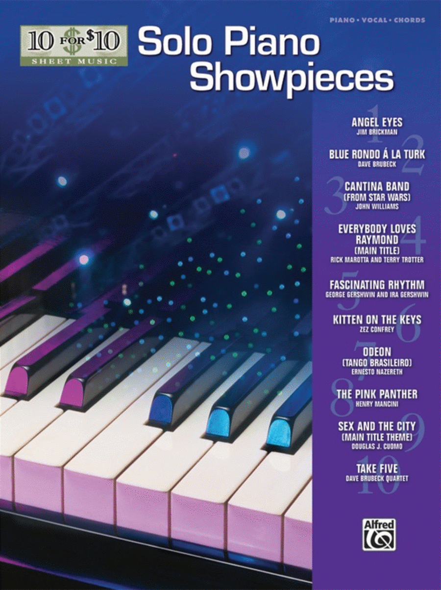 10 for 10 Sheet Music Solo Piano Showpieces Piano Solo scores gallery preview page 1
