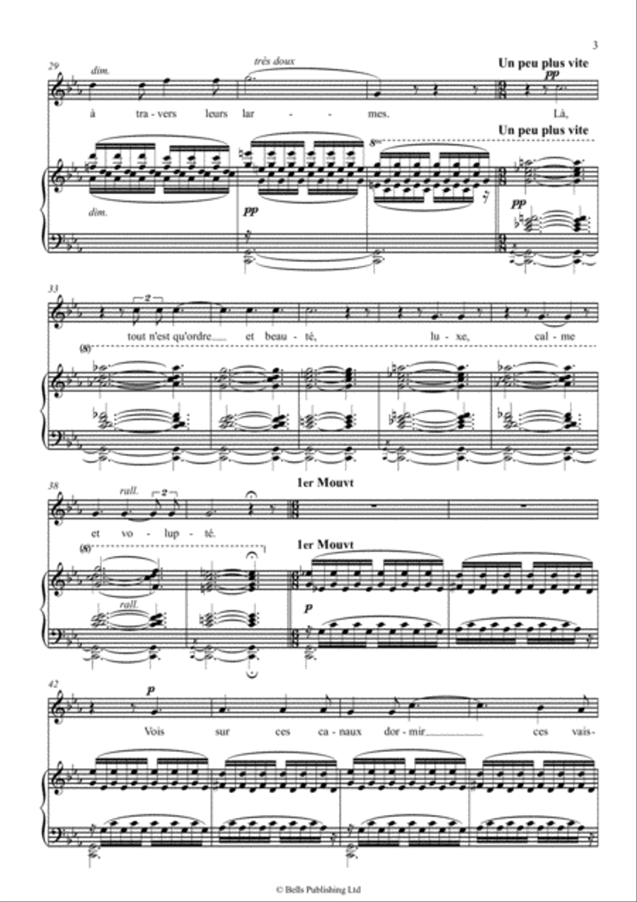 L'invitation au voyage (Original key. C minor) Voice Solo scores gallery preview page 3