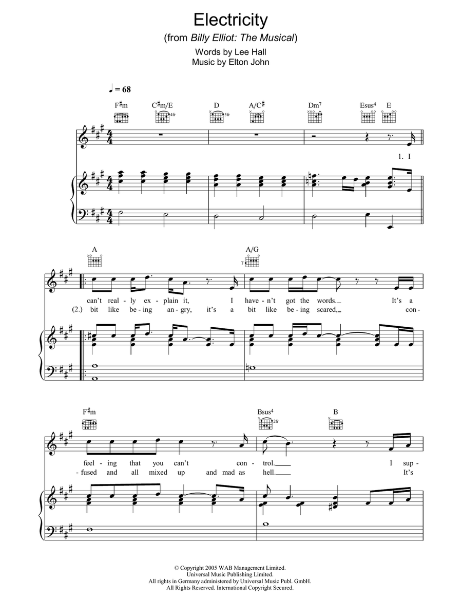 Electricity Guitar scores gallery preview page 1