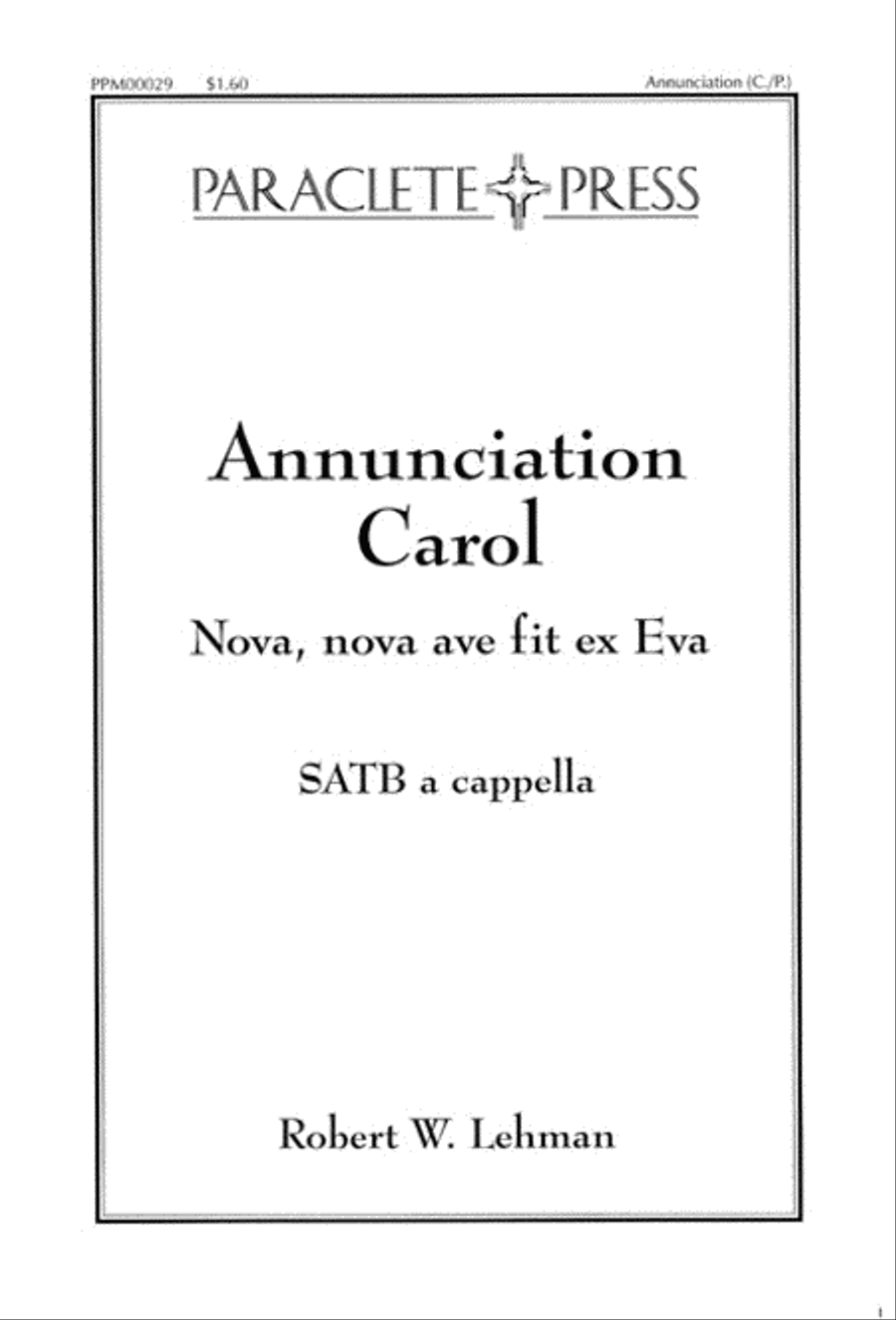 Annunciation Carol Divisi scores gallery preview page 1