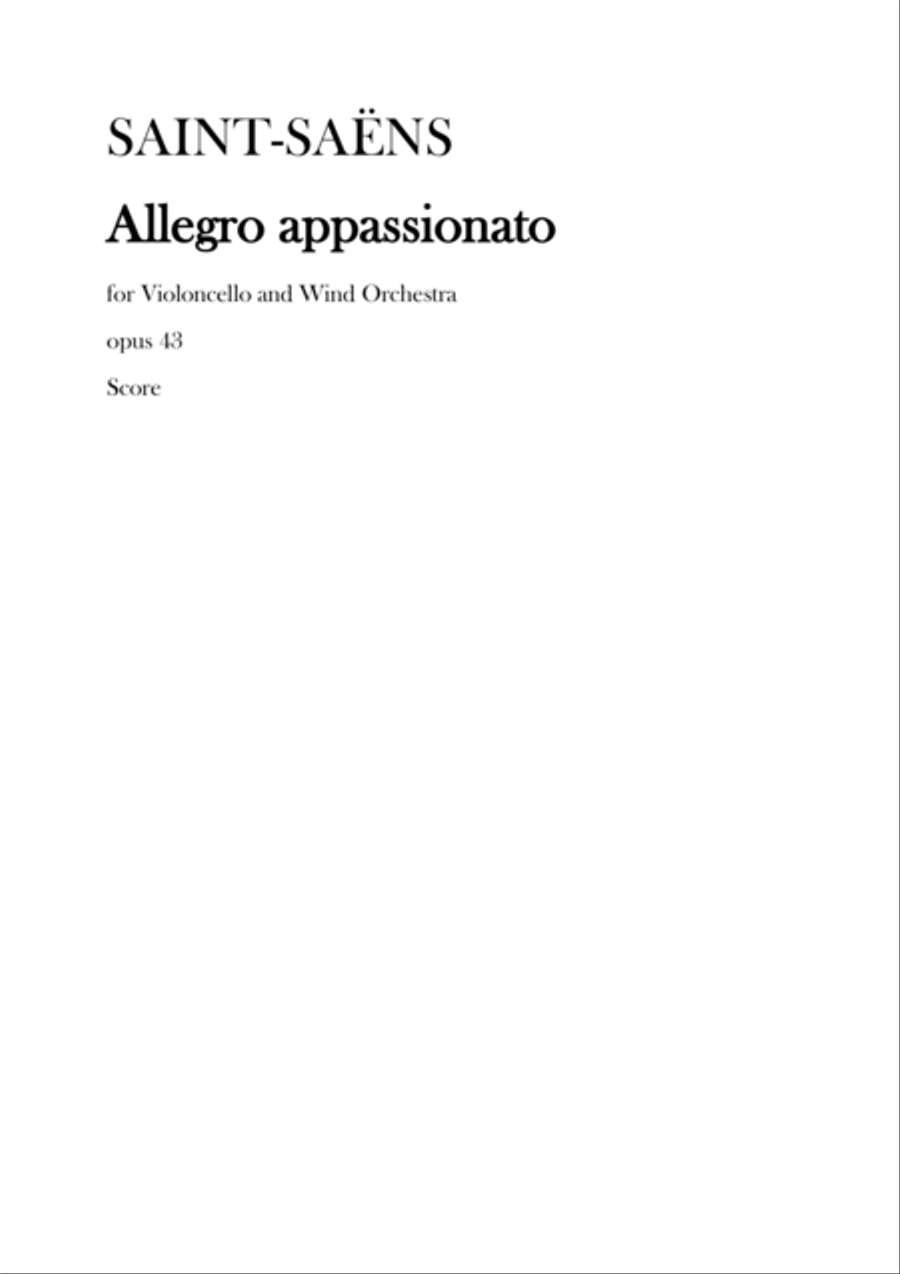 Saint-Saens Allegro Appassionato Op.43 Concert Band scores gallery preview page 1