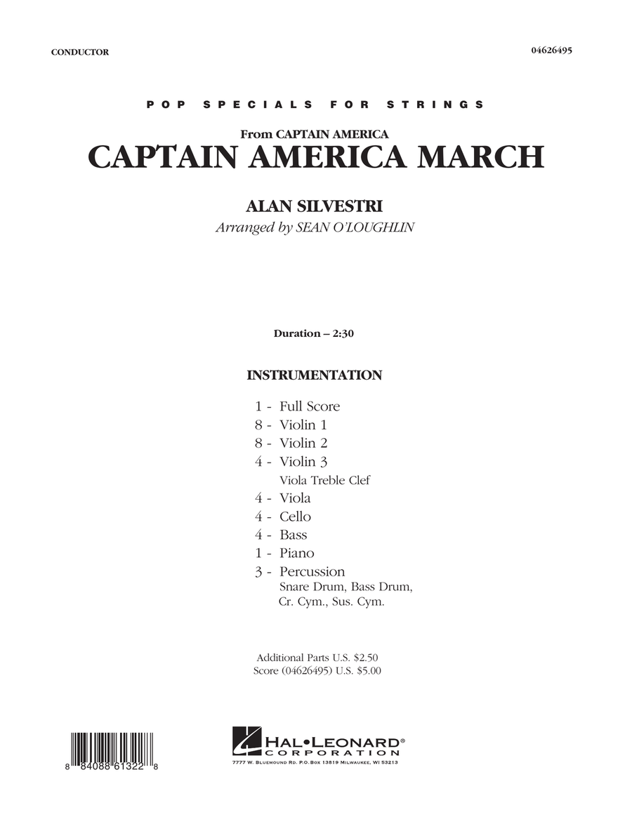 Captain America March - Full Score Orchestra scores gallery preview page 1