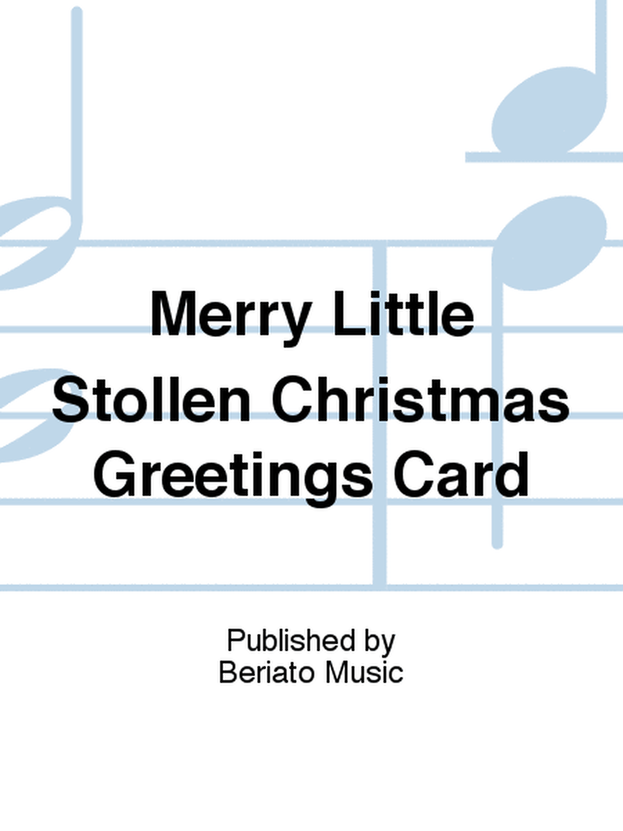 Merry Little Stollen Christmas Greetings Card