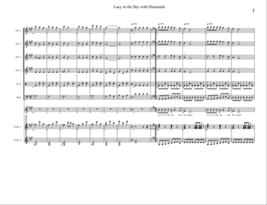 Lucy In The Sky With Diamonds Guitar scores gallery preview page 5
