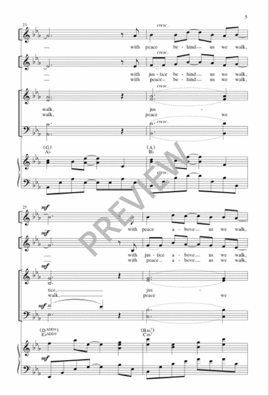 In Beauty We Walk 4-Part scores gallery preview page 5