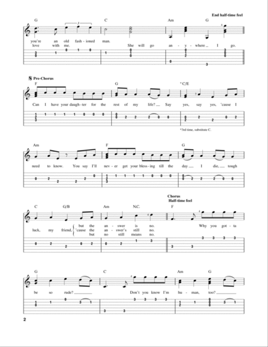 Rude Acoustic Guitar scores gallery preview page 2
