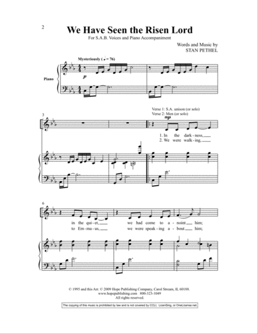 We Have Seen the Risen Lord 3-Part scores gallery preview page 2
