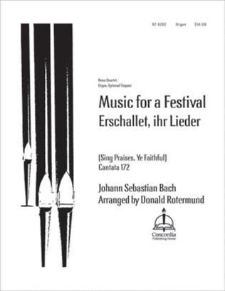 Book cover for Music for a Festival / Erschallet ihr Lieder