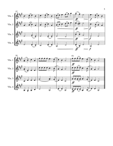 Three Christmas Songs (4 Violins)