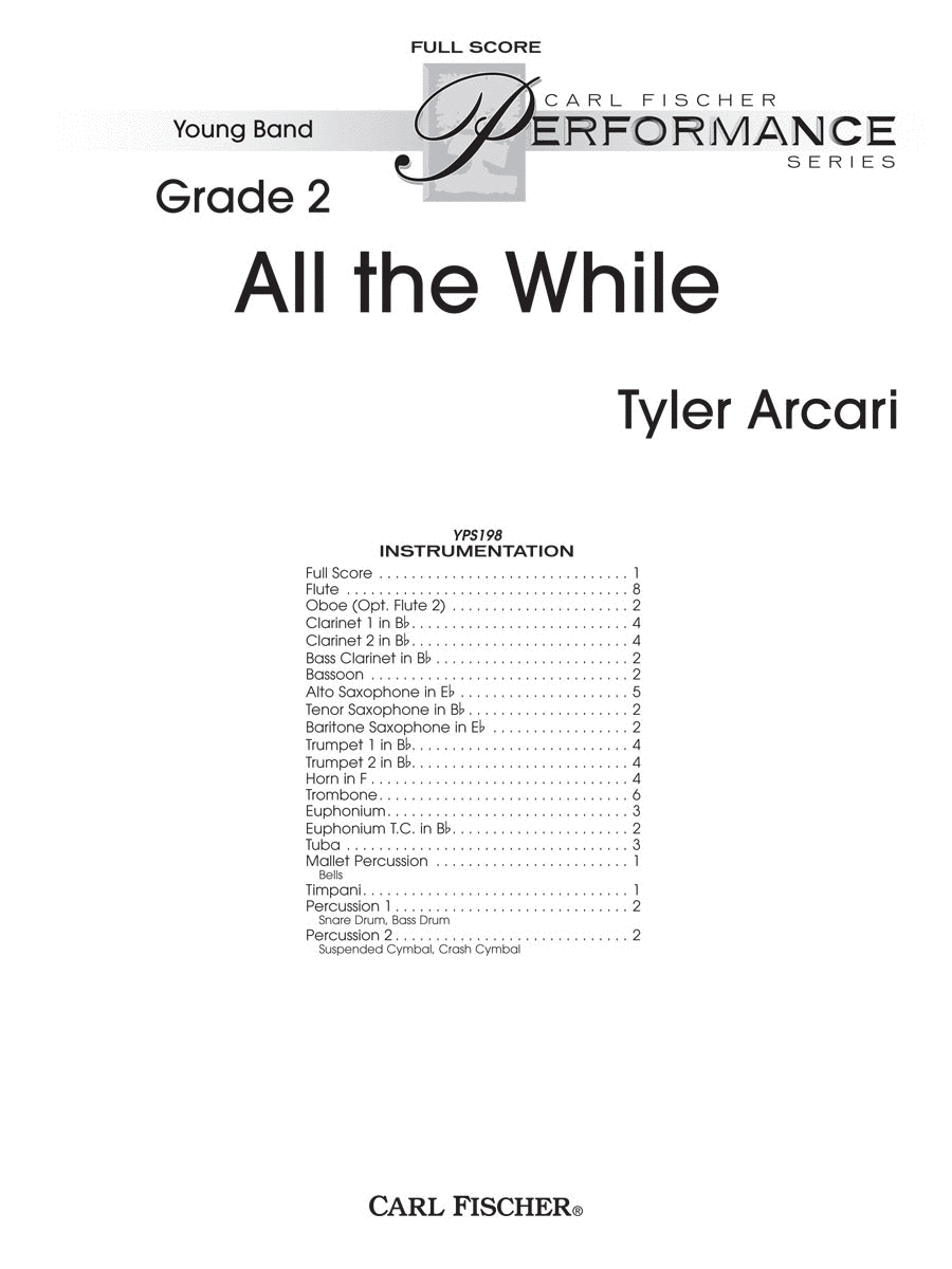 All the While Concert Band scores gallery preview page 1