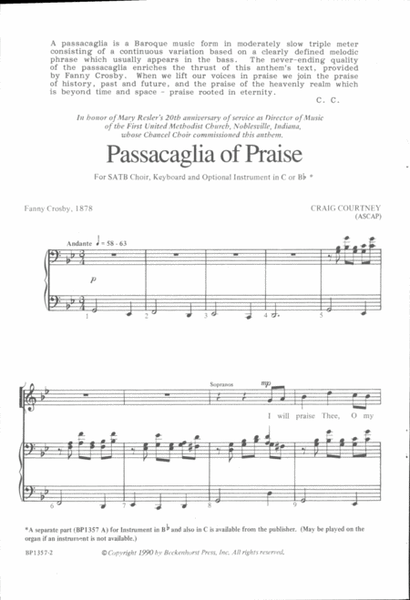 Passacaglia of Praise image number null