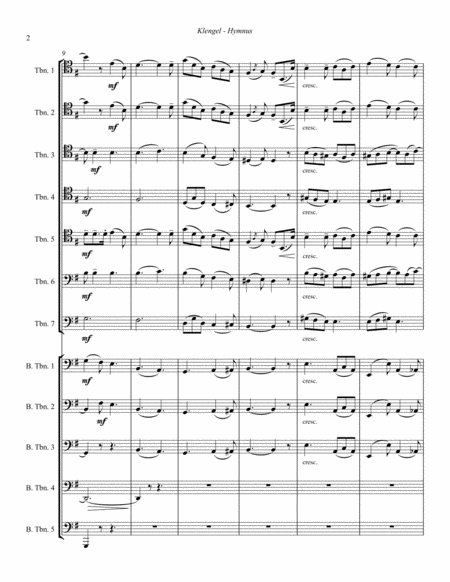 Hymnus for 12-part Trombone Choir Ensemble