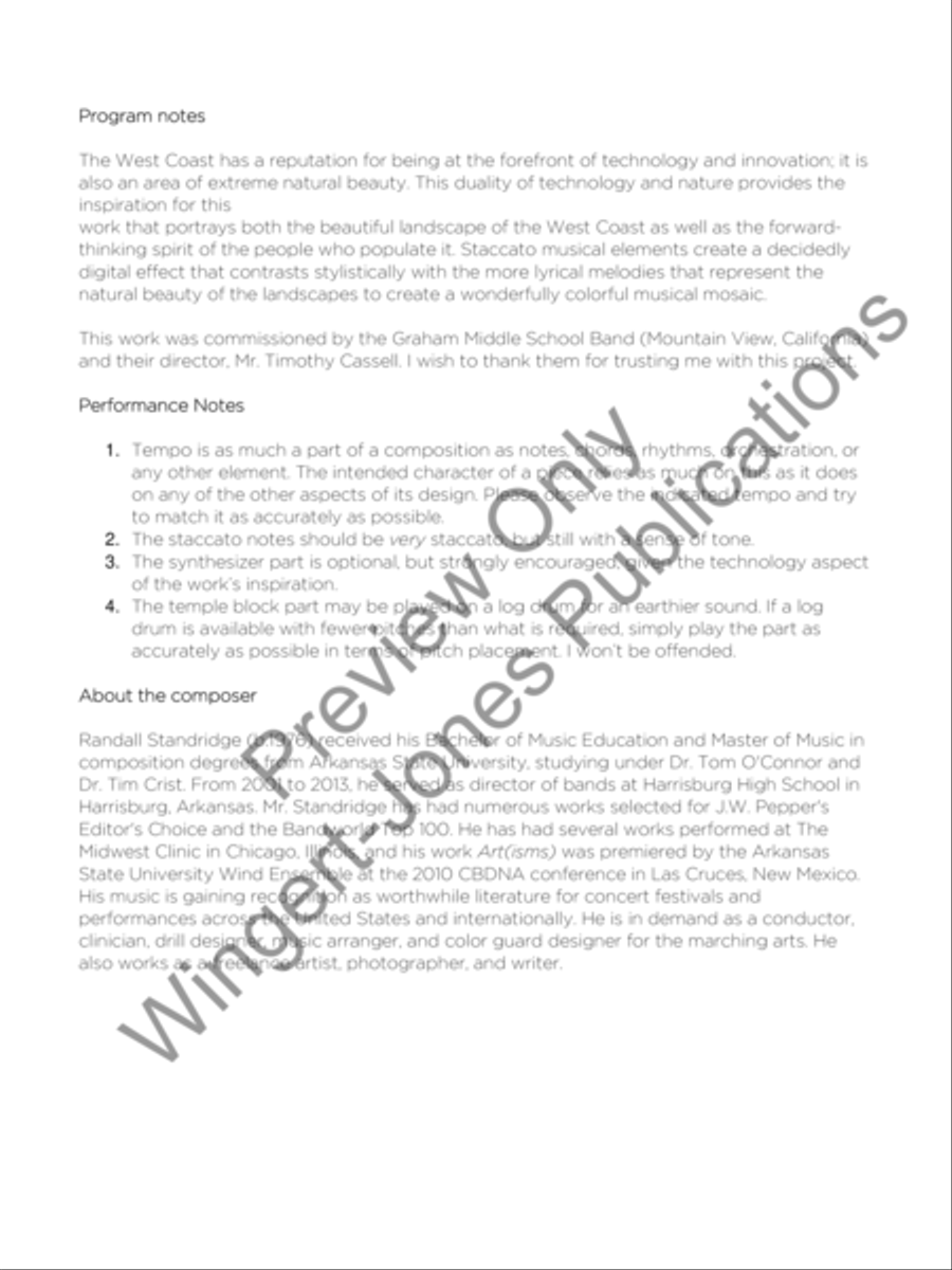 Pacifica Concert Band scores gallery preview page 3