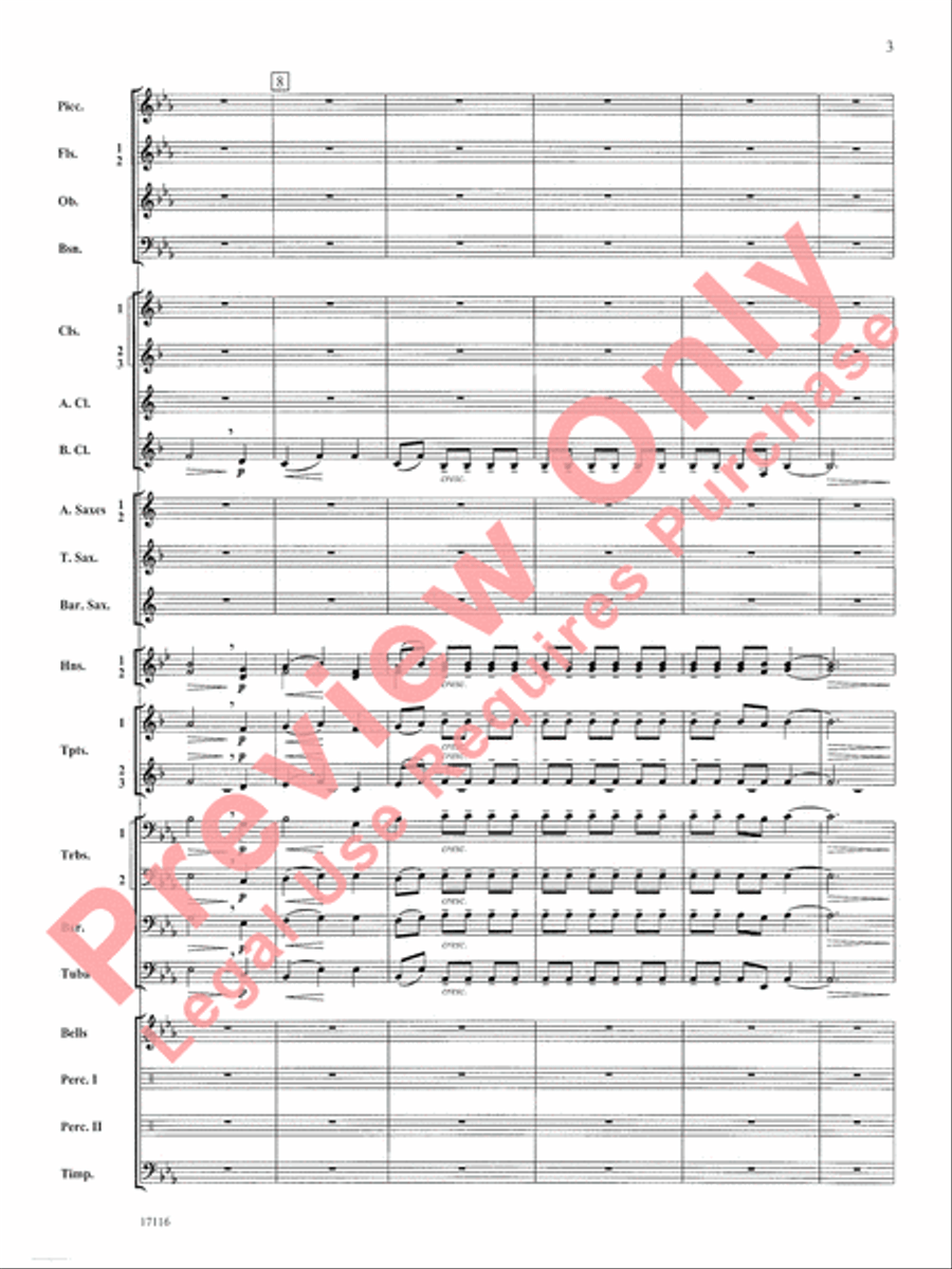 1812 Overture Concert Band scores gallery preview page 4