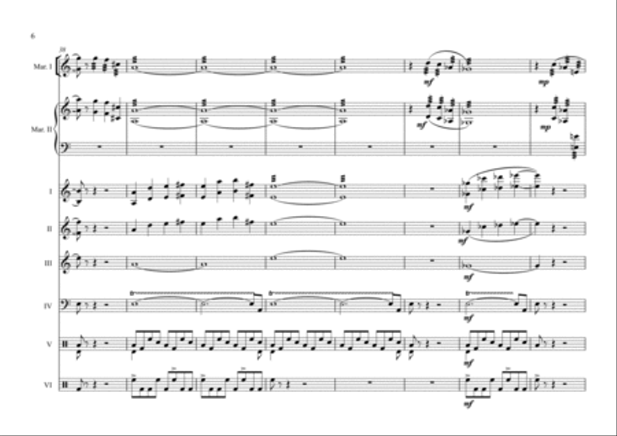 ARIRANG FANTASY for 2 Marimbas & 6 Percussionists Chamber Music scores gallery preview page 6