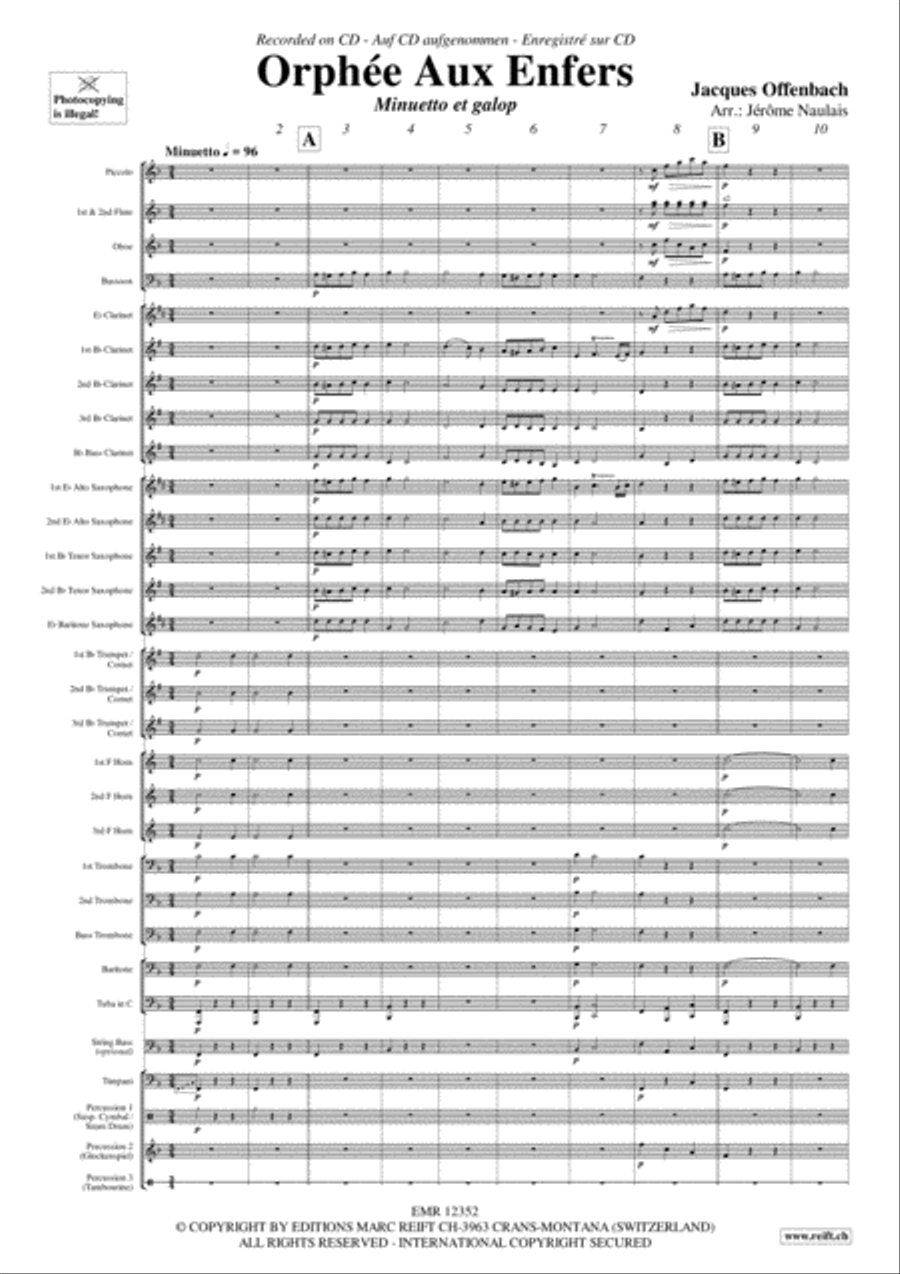 Orphee Aux Enfers Concert Band scores gallery preview page 3