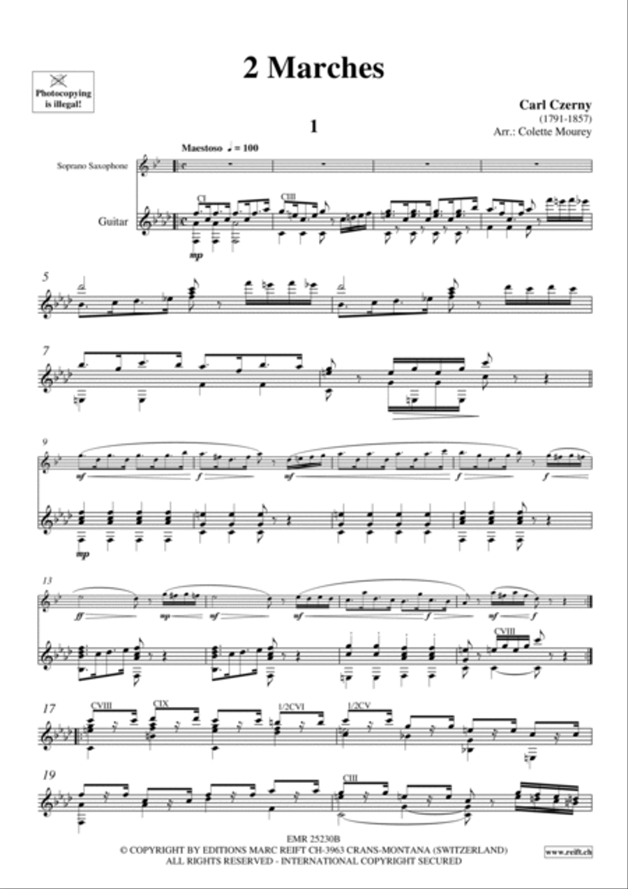 2 Marches Soprano Saxophone scores gallery preview page 6