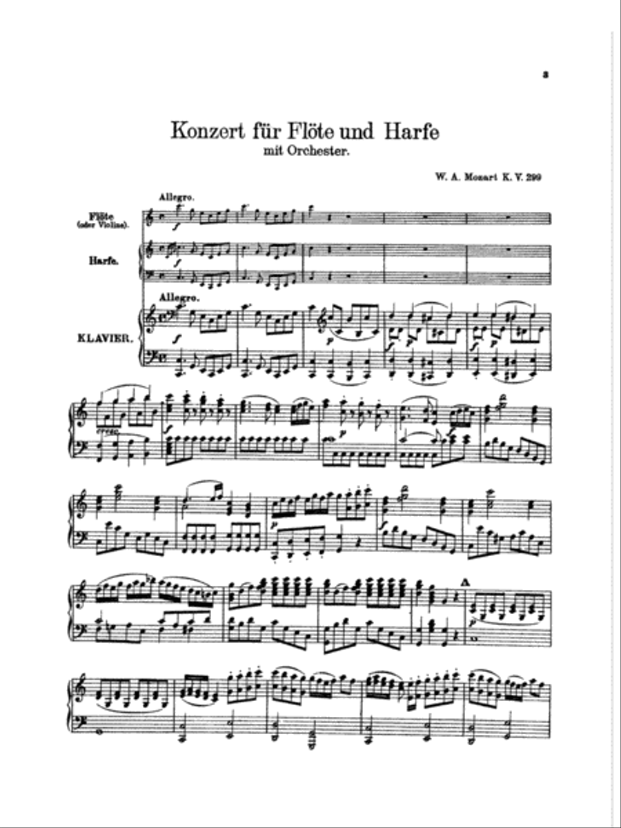 Concerto for Flute and Harp, K. 299 (C Major) (Orch.) Small Ensemble scores gallery preview page 4