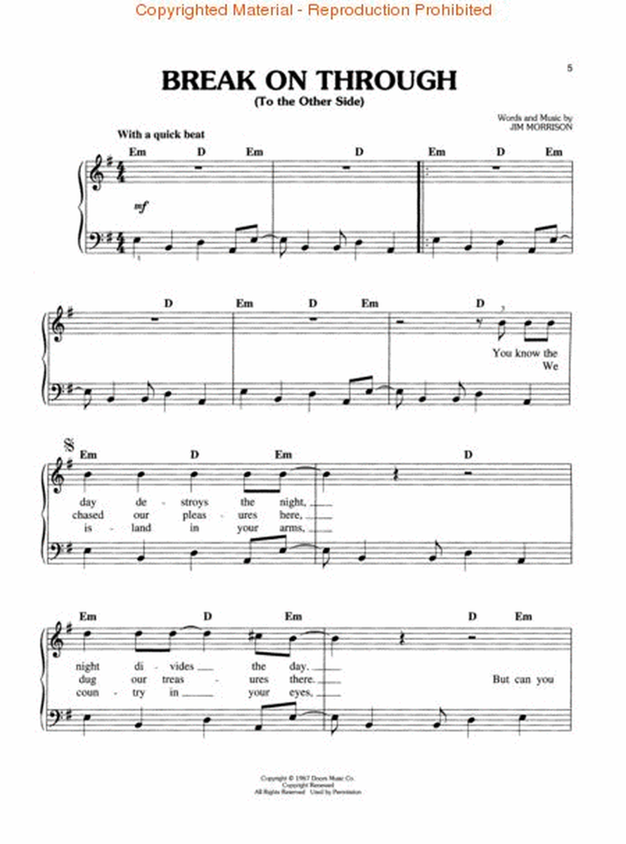 The Doors – Easy Piano