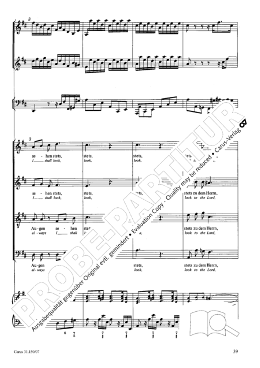 O my Lord, I long for thee (Nach dir, Herr, verlanget mich) 4-Part scores gallery preview page 40