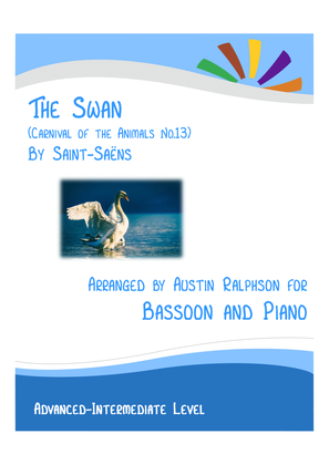 Book cover for The Swan (Carnival of the Animals No.13) - bassoon and piano with FREE BACKING TRACK