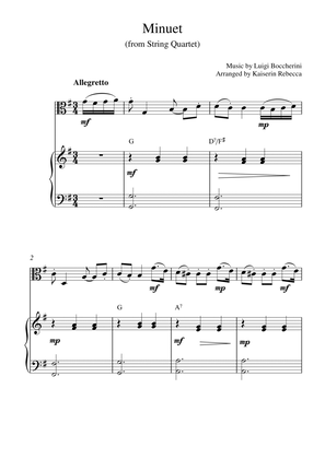 Minuet (from String Quartet) (for viola solo and piano accompaniment)