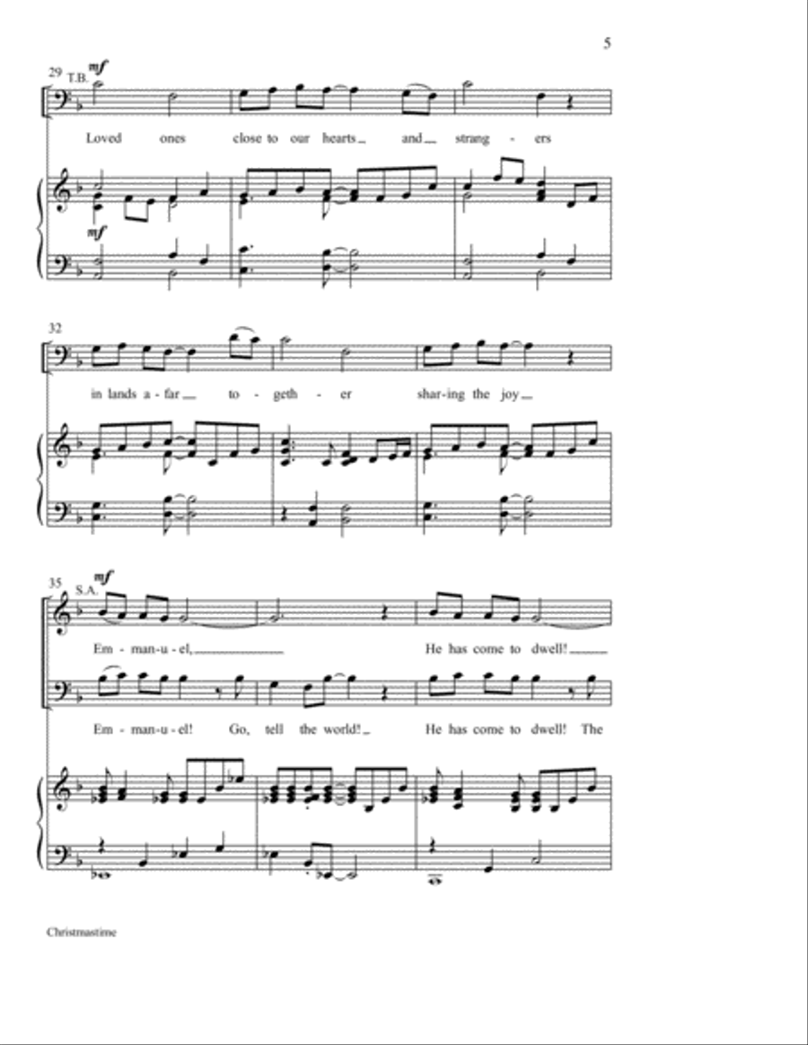Christmastime Christmastime Unison Choir scores gallery preview page 6