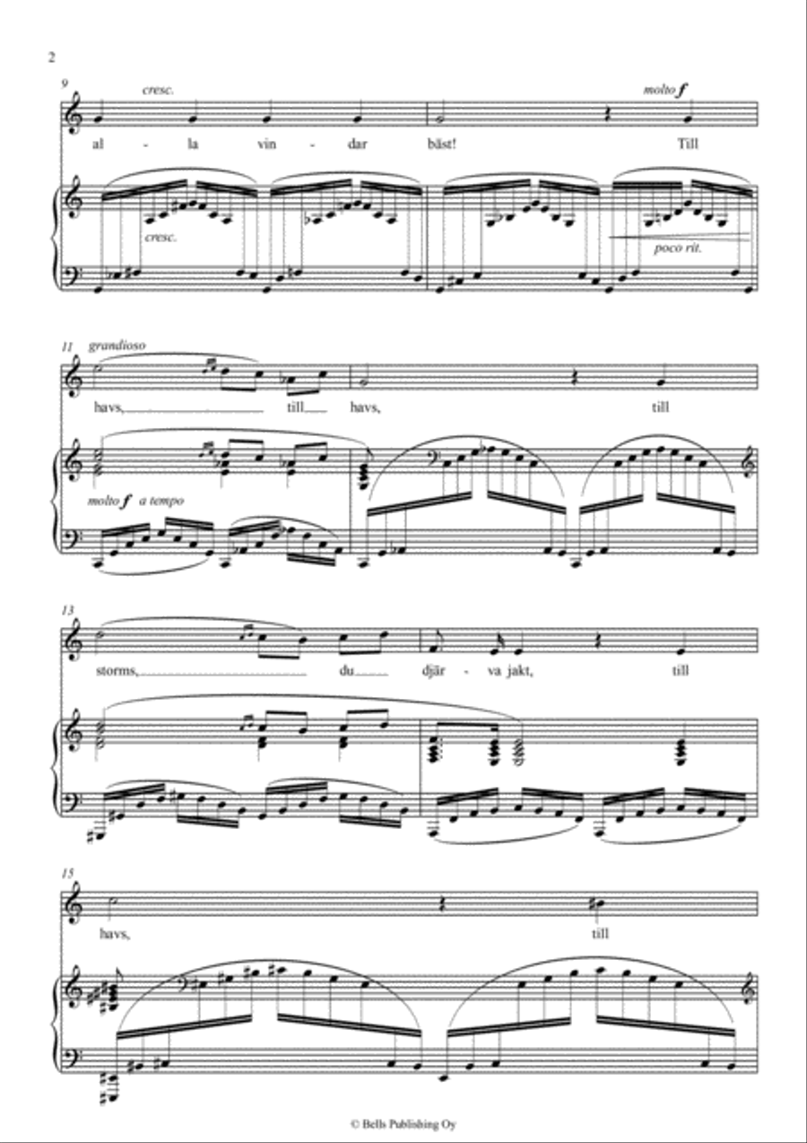 Till havs (C Major) Voice Solo scores gallery preview page 2