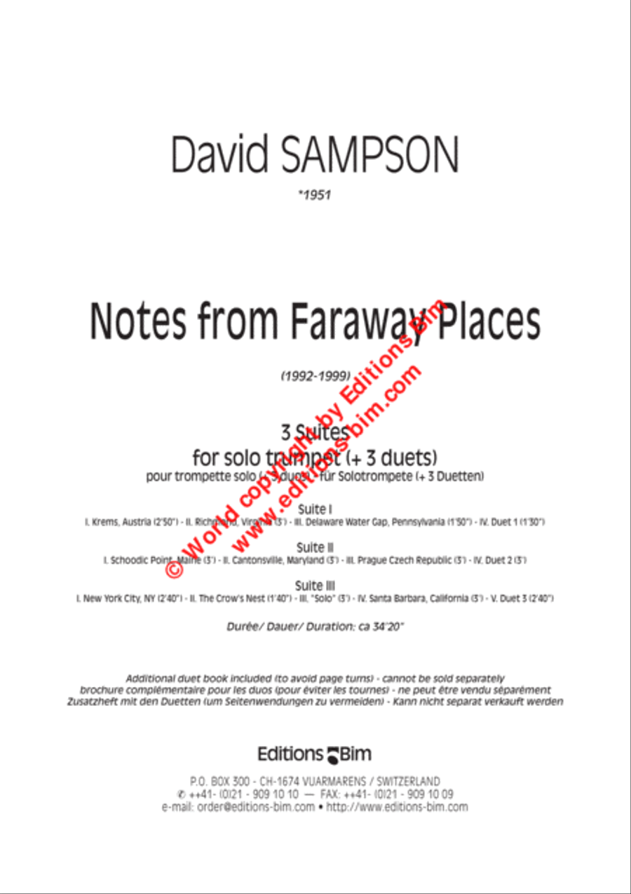 Notes from Faraway Places Trumpet Solo scores gallery preview page 2