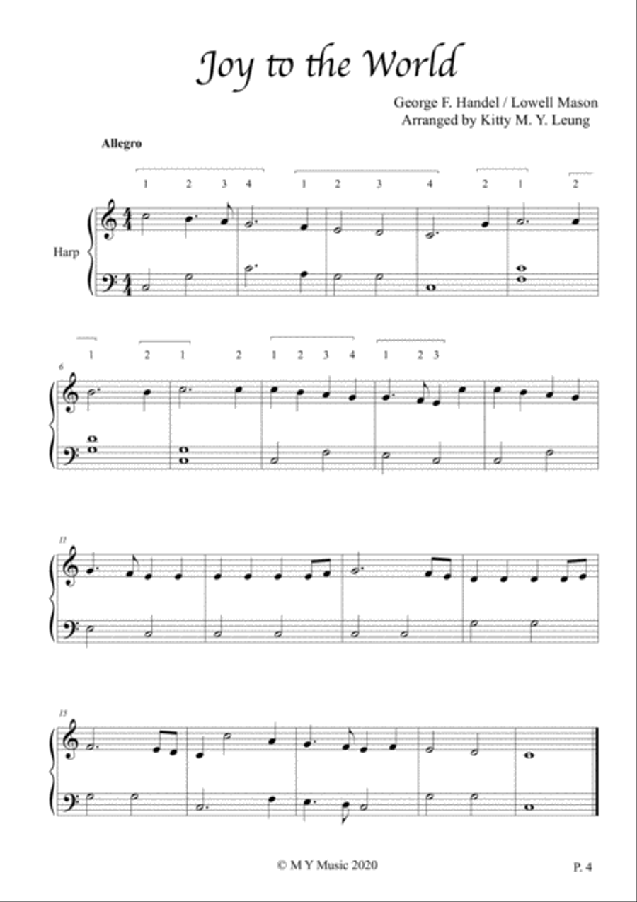 Christmas Songs (Book 1) - Small Harp (from Low C) Harp scores gallery preview page 4