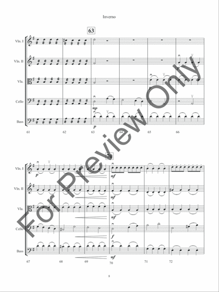 Inverno Inverno String Orchestra scores gallery preview page 11