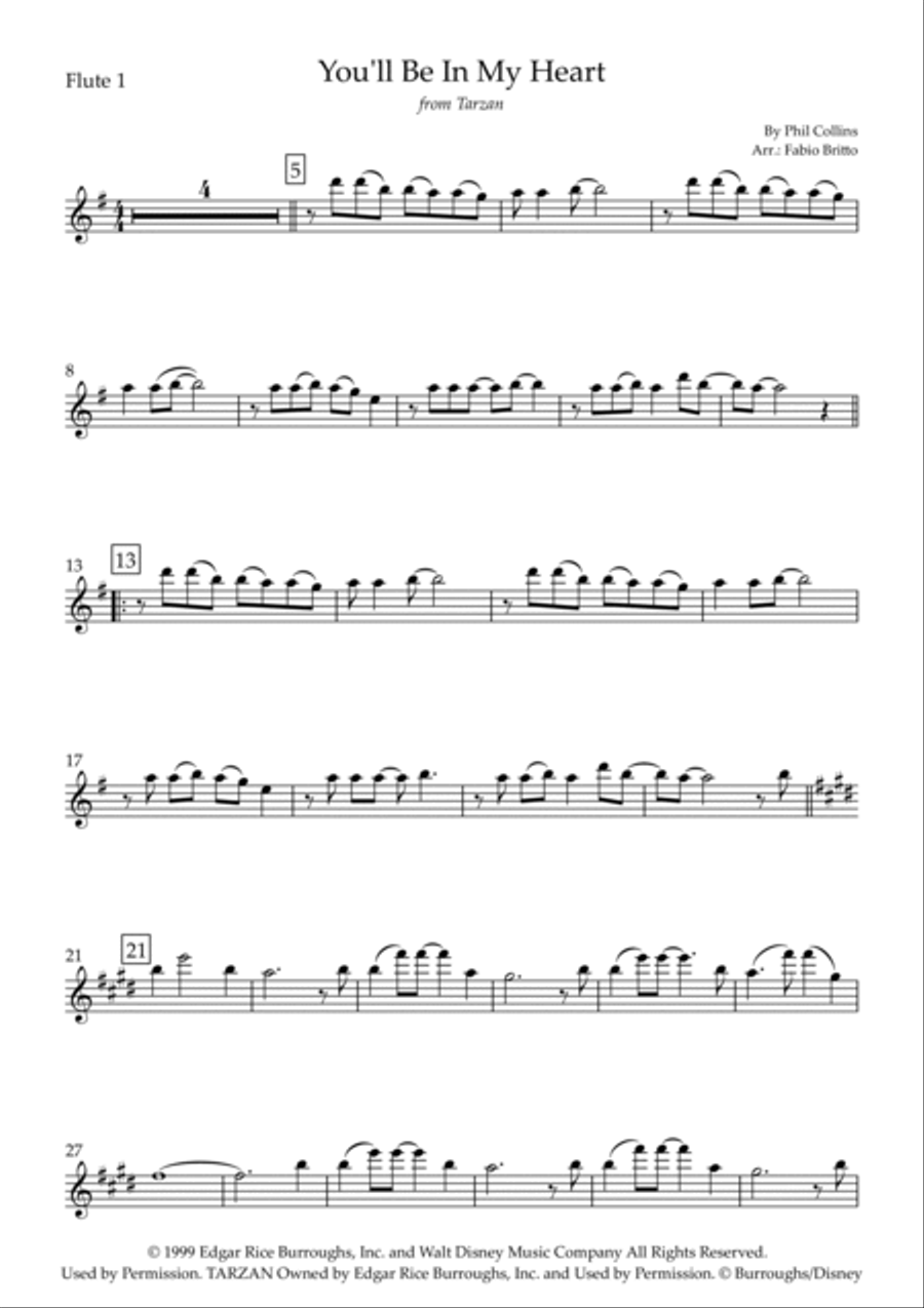 You'll Be In My Heart Woodwind Trio scores gallery preview page 4