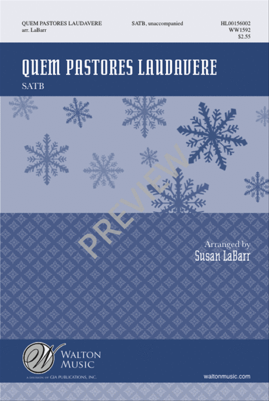 Quem pastores laudavere 4-Part scores gallery preview page 2