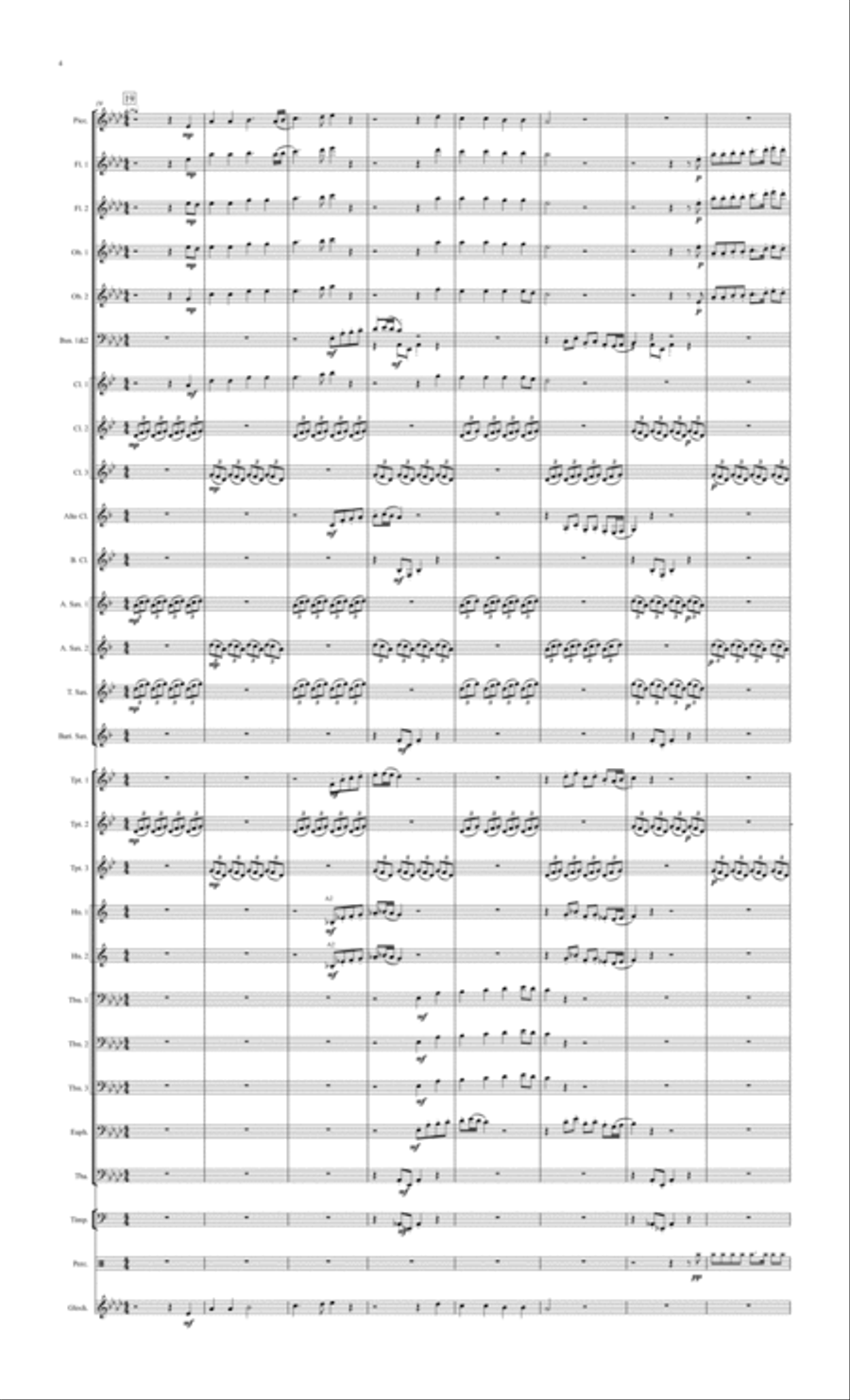 Fantasia on Moravian Hymns Concert Band scores gallery preview page 4