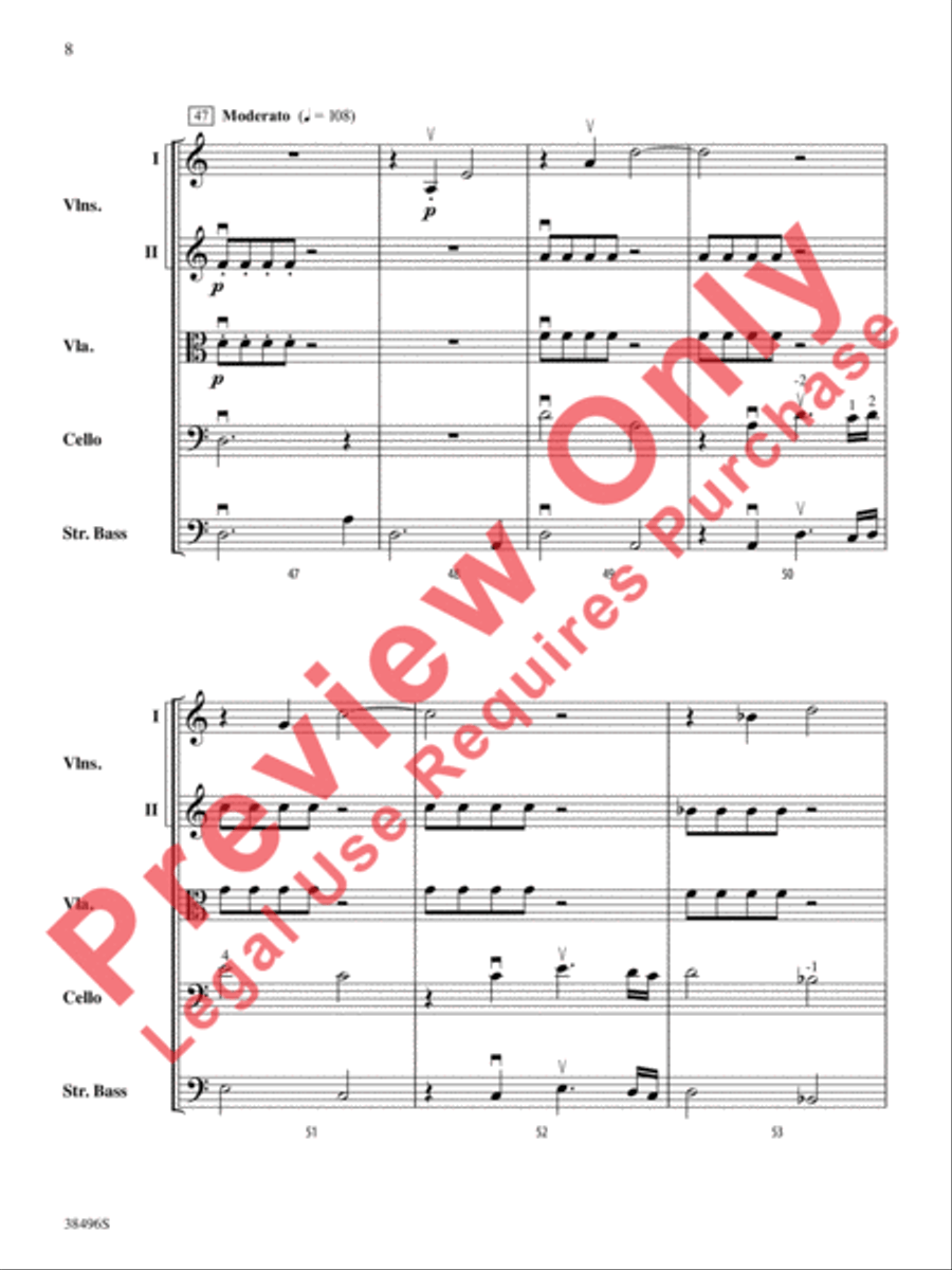 Viva los Conquistadores! String Orchestra scores gallery preview page 9