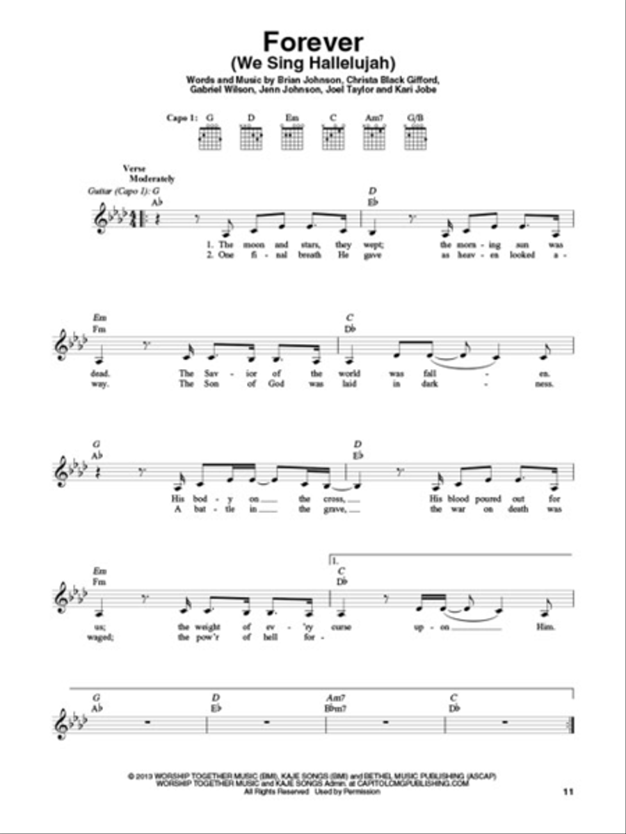 Top Worship Songs for Guitar Guitar scores gallery preview page 4