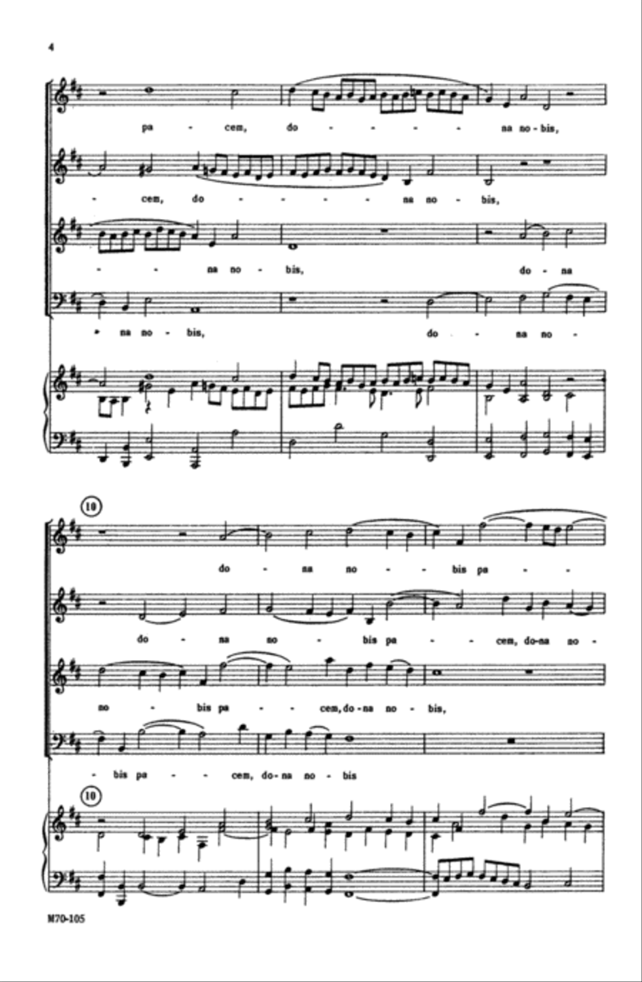 Dona Nobis Pacem 4-Part scores gallery preview page 13