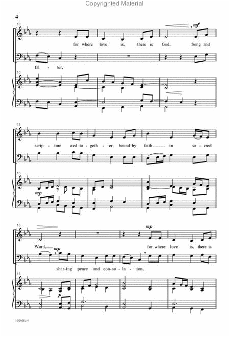For Where Love is, There is God 2-Part scores gallery preview page 3